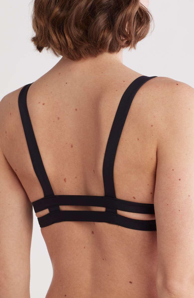 Vitamin A<sup>®</sup> Neutra Strappy Bikini Top, Alternate, color, Black