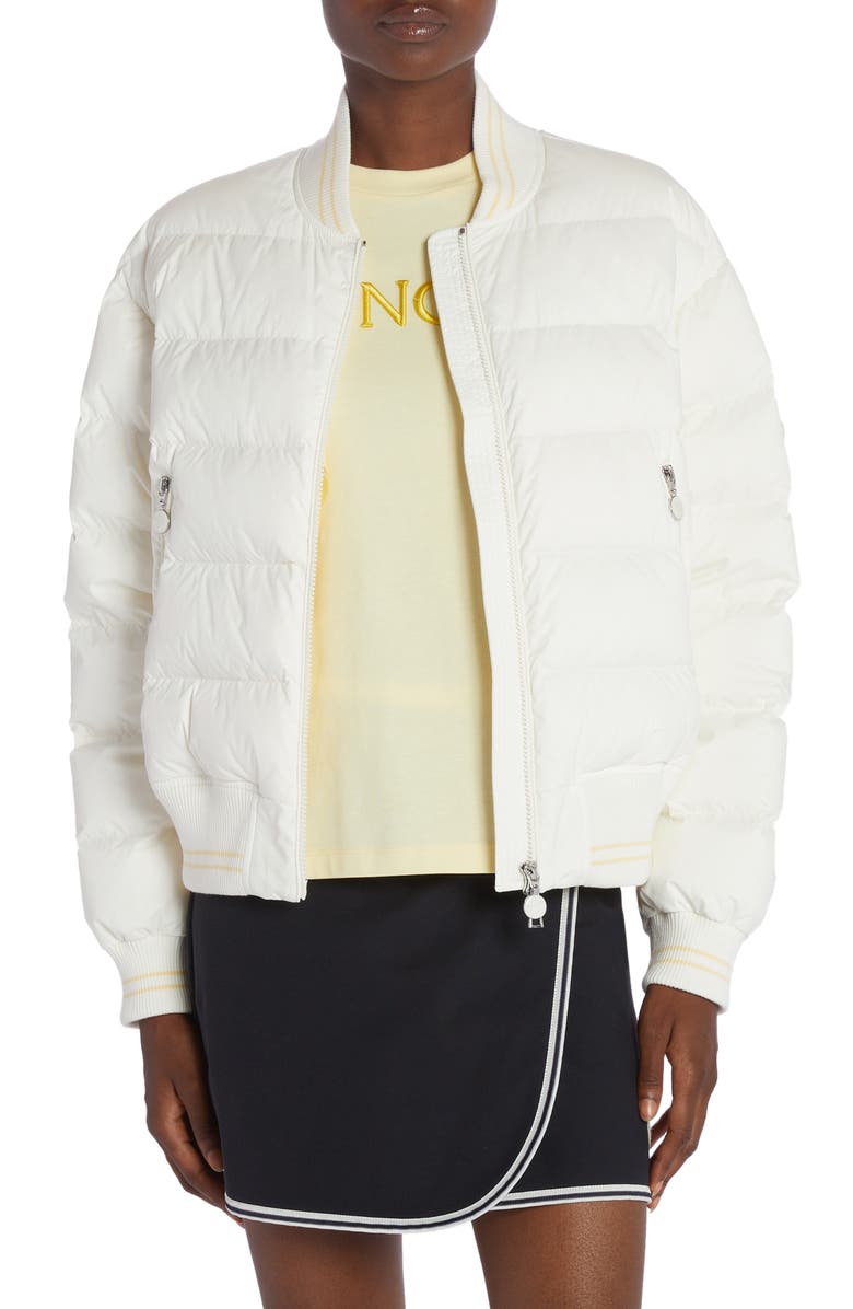 Moncler Argo Down Bomber Jacket, Main, color, 