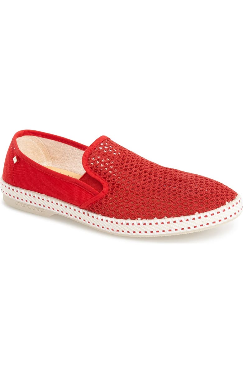 Rivieras 'Classic' Slip-On, Main, color, Rouge Red