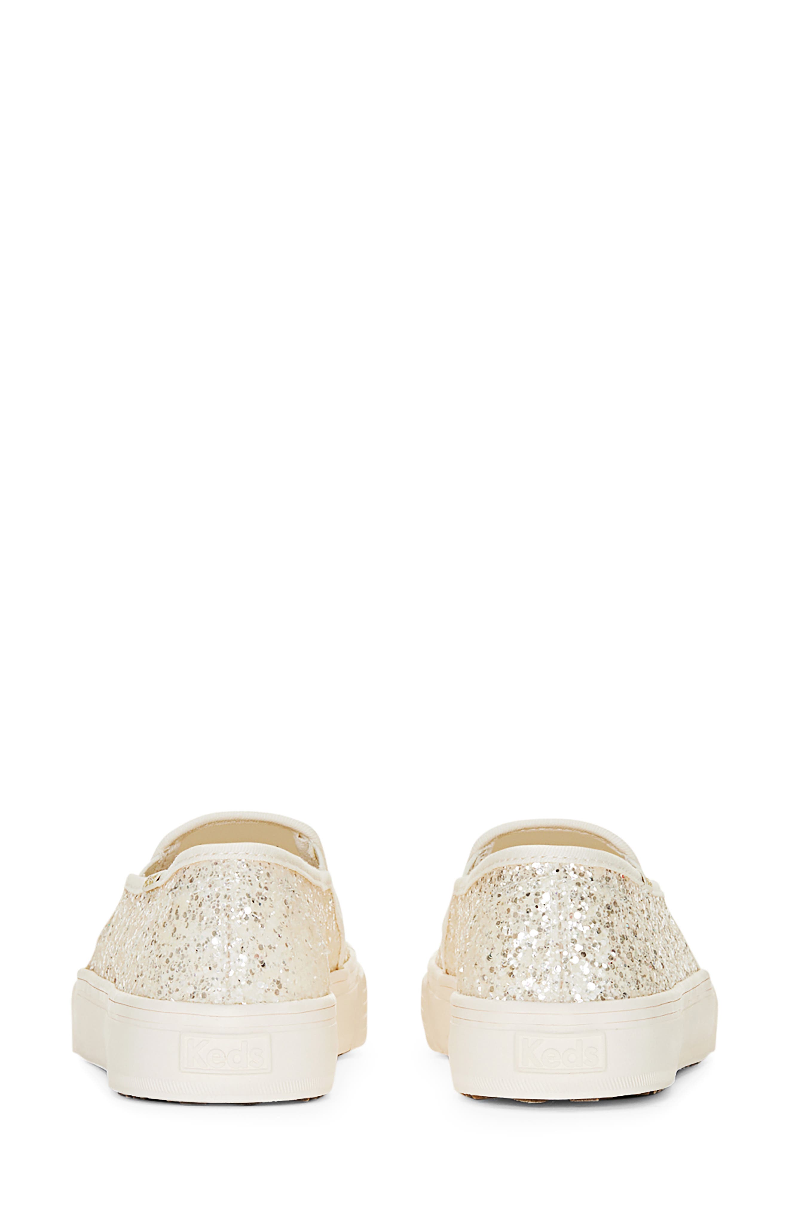 Keds<sup>®</sup> Double Decker Glitter Slip-On Sneaker, Alternate, color, 