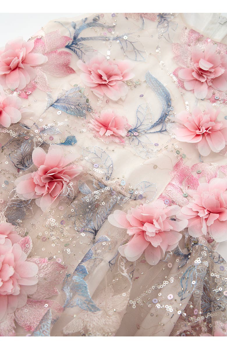 Marlo Kids Rosalia Embroidered Mini Dress, Alternate, color, Floral