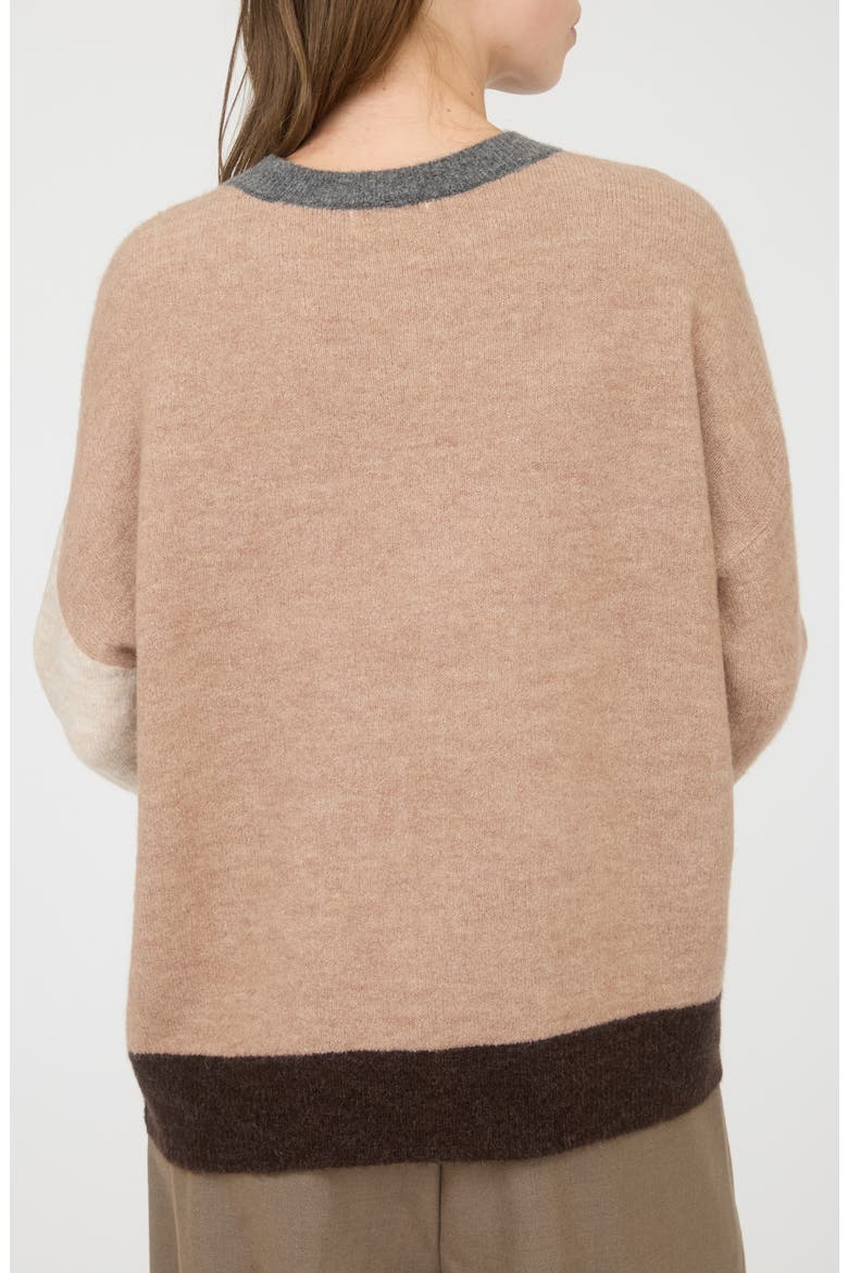 Two-Tone Sweater, Alternate, color, KHAKI MULTI