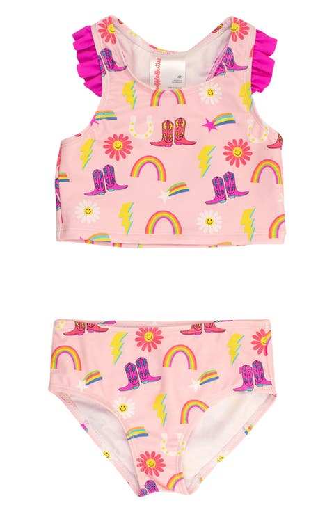 Kids' Cowgirl Cutie Two-Piece Racerback Swimsuit (Toddler & Little Kid)