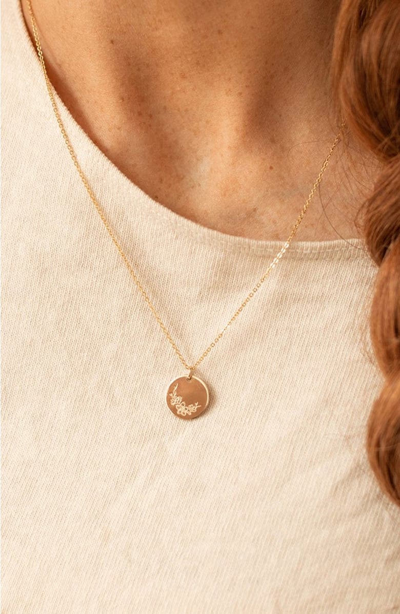 MADE BY MARY March Birth Flower Necklace, Alternate, color, Silver