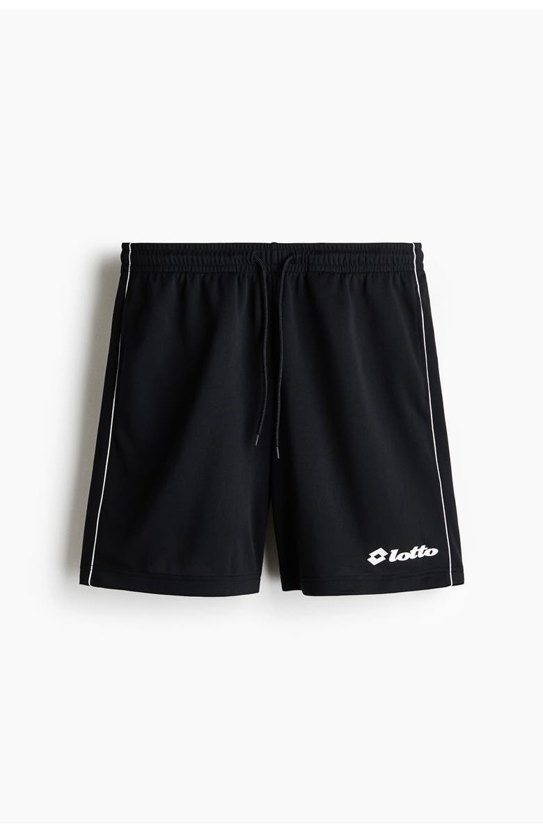 H&M Relaxed Fit Football Shorts, Alternate, color, Black/Lotto