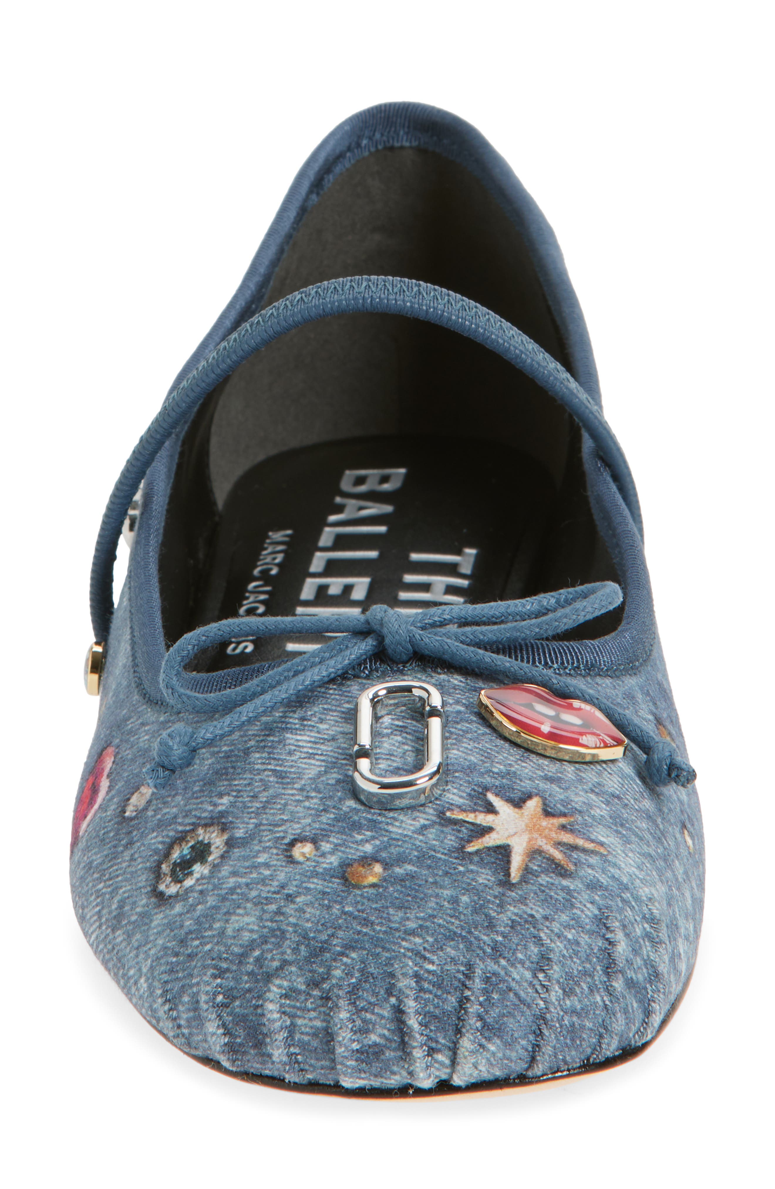 Marc Jacobs The Sabrina Ballerina Flat, Alternate, color, Medium Wash Multi