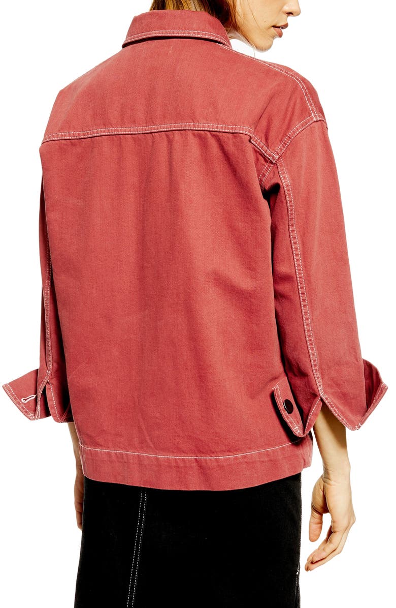 Topshop Tesa Chore Jacket, Alternate, color, 