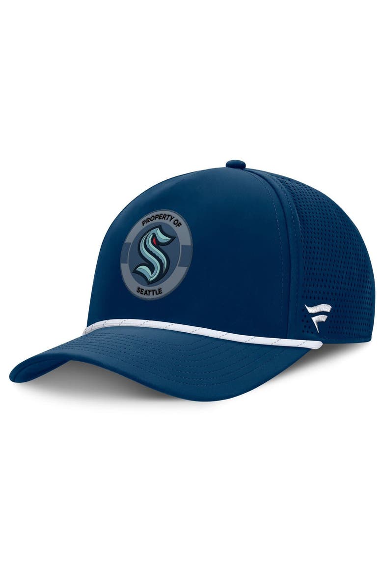Men's Fanatics Deep Sea Blue Seattle Kraken Authentic Pro Rink Adjustable Hat, Main, color, Navy