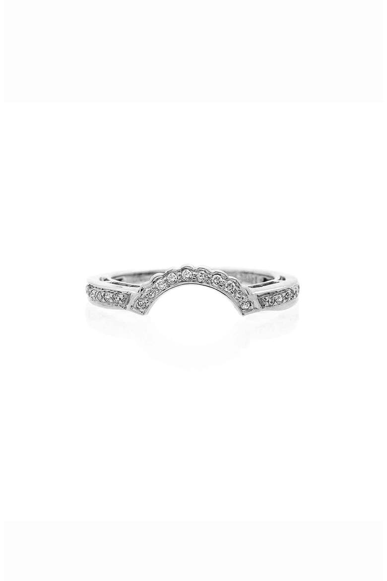 True Romance Contour Band Ring, Main, color, WHITE GOLD/ DIAMOND