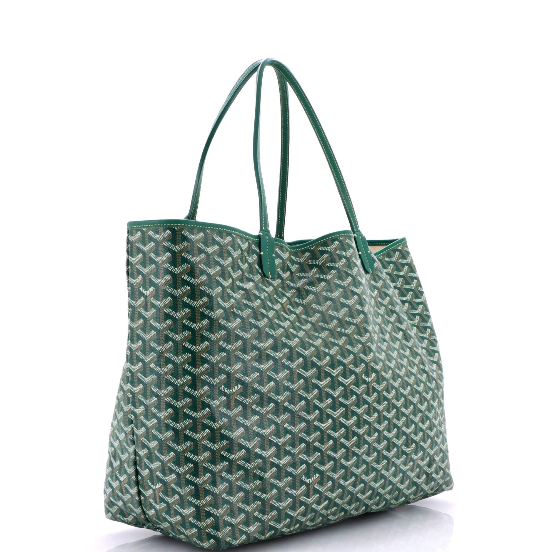 Pre-Owned Goyard Saint Louis Tote Claire Voie Coated Canvas GM, Alternate, color, Green