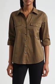 L'AGENCE Pearson Woven Military Shirt