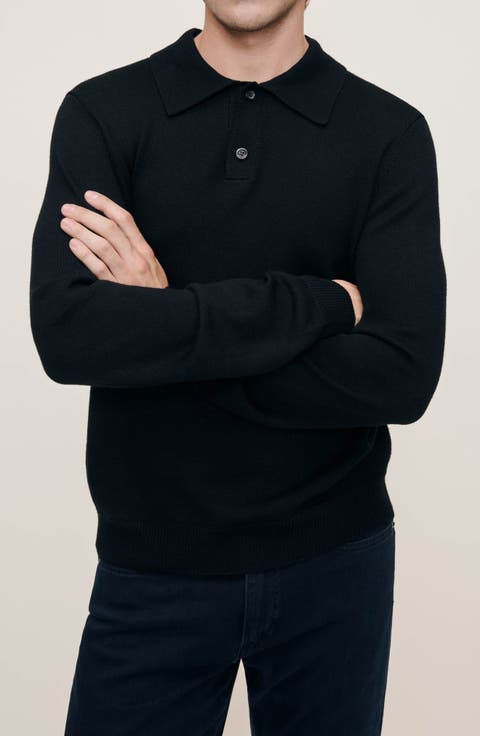 Merino Wool Polo Sweater