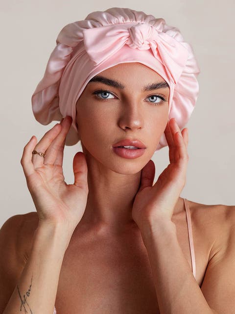 Pure Silk Bowknot Tie Bonnet