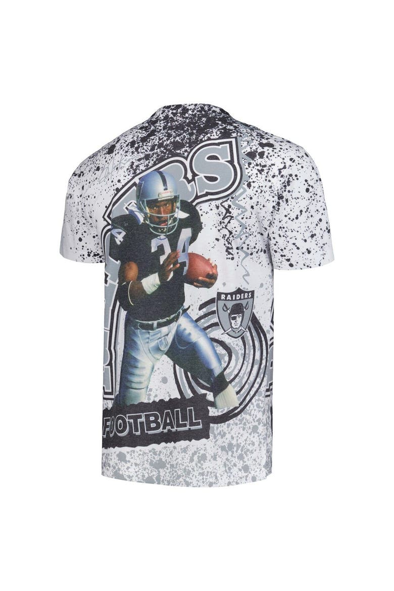 Men's Mitchell & Ness Bo Jackson White Las Vegas Raiders Retired Player Name & Number Burst T-Shirt, Alternate, color, White