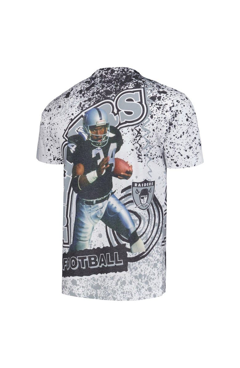 Mitchell & Ness Men's Mitchell & Ness Bo Jackson White Las Vegas Raiders Retired Player Name & Number Burst T-Shirt, Alternate, color, White
