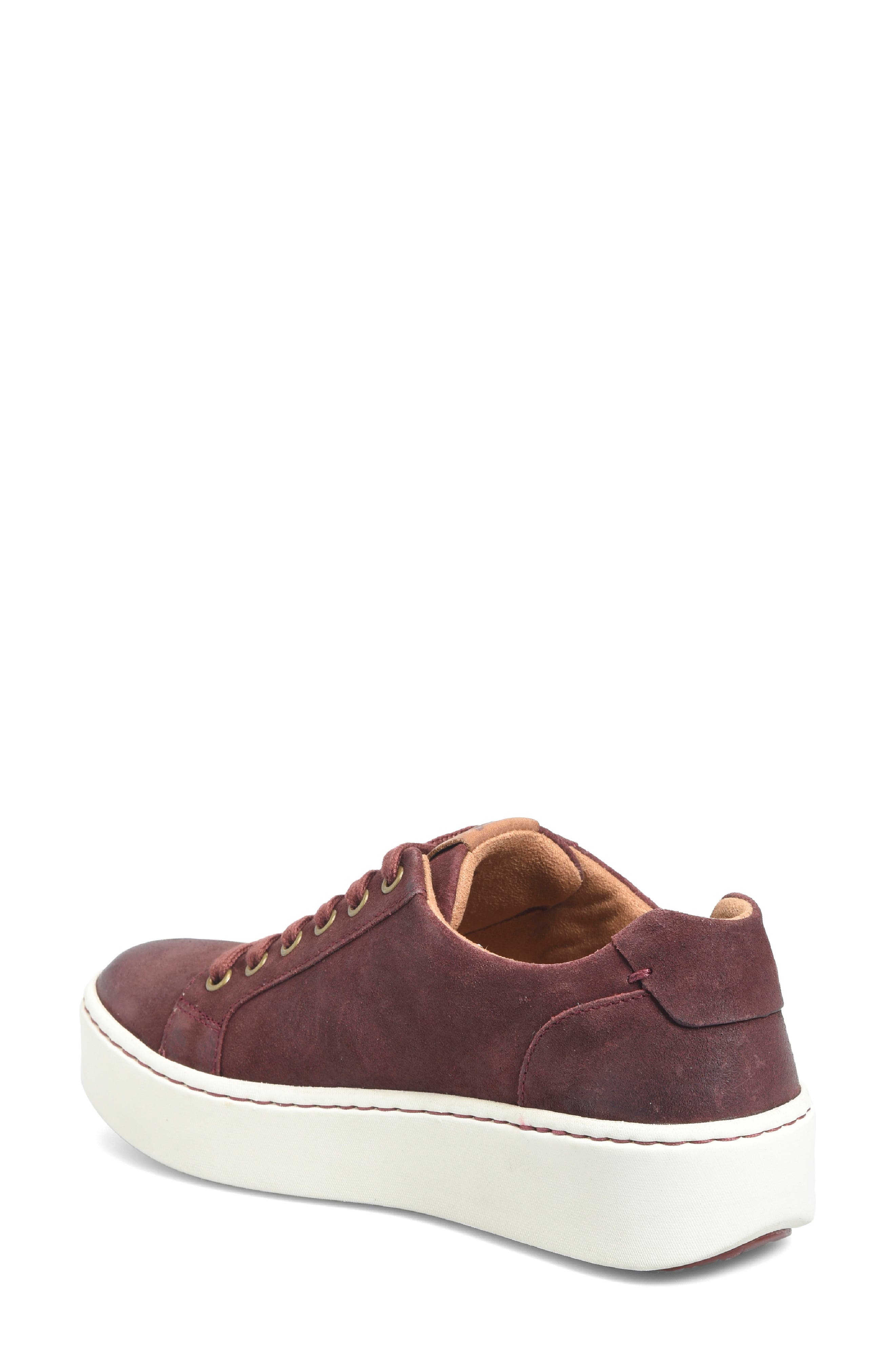Børn Mira Platform Sneaker, Alternate, color, Dark Red Distressed Leather