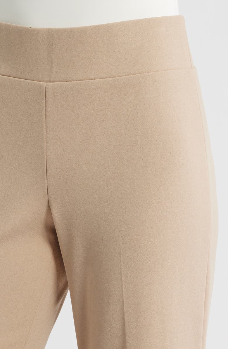 Anne Klein High Waist Pull On Wide Leg Pants, Alternate, color, Latte
