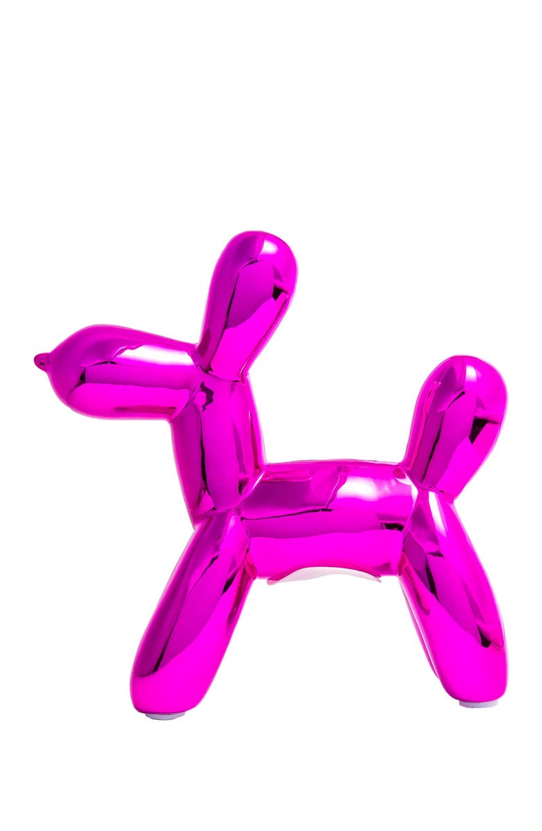 INTERIOR ILLUSIONS Plus Hot Pink Mini Balloon Dog Bank - 7.5" Tall, Main, color, 