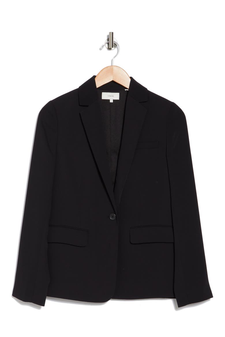 Notch Lapel Blazer, Alternate, color, BLACK