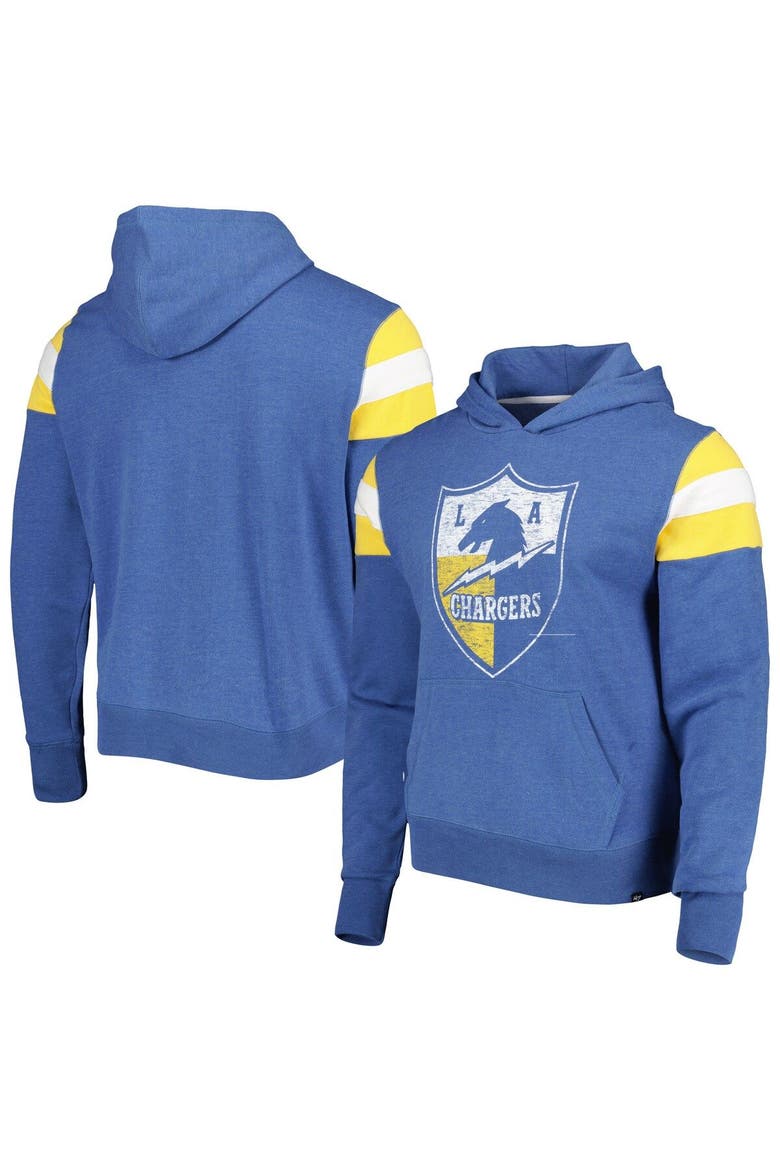 Men's '47 Royal Los Angeles Chargers Legacy Premier Nico Pullover Hoodie, Main, color, Royal