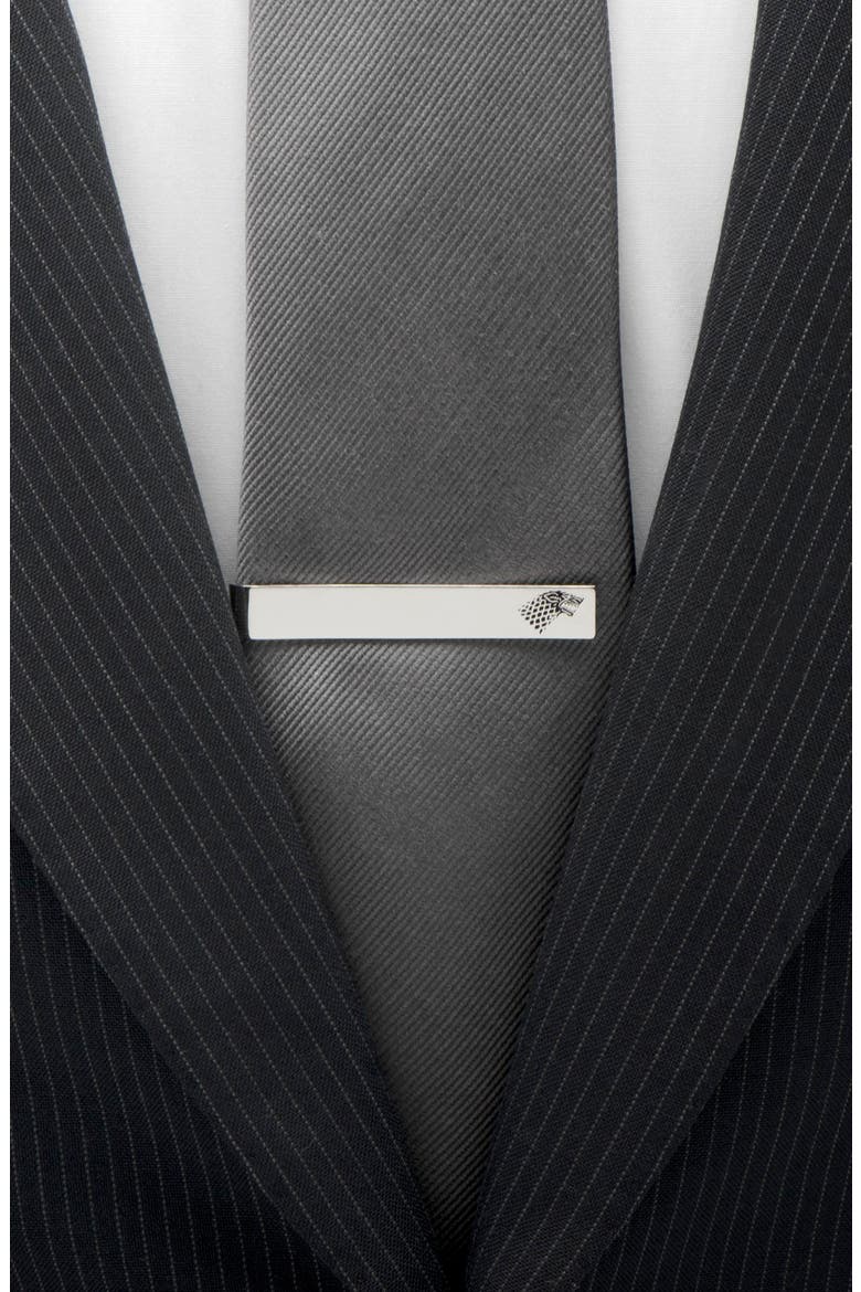 Stark Tie Bar, Alternate, color, SILVER/ BLACK
