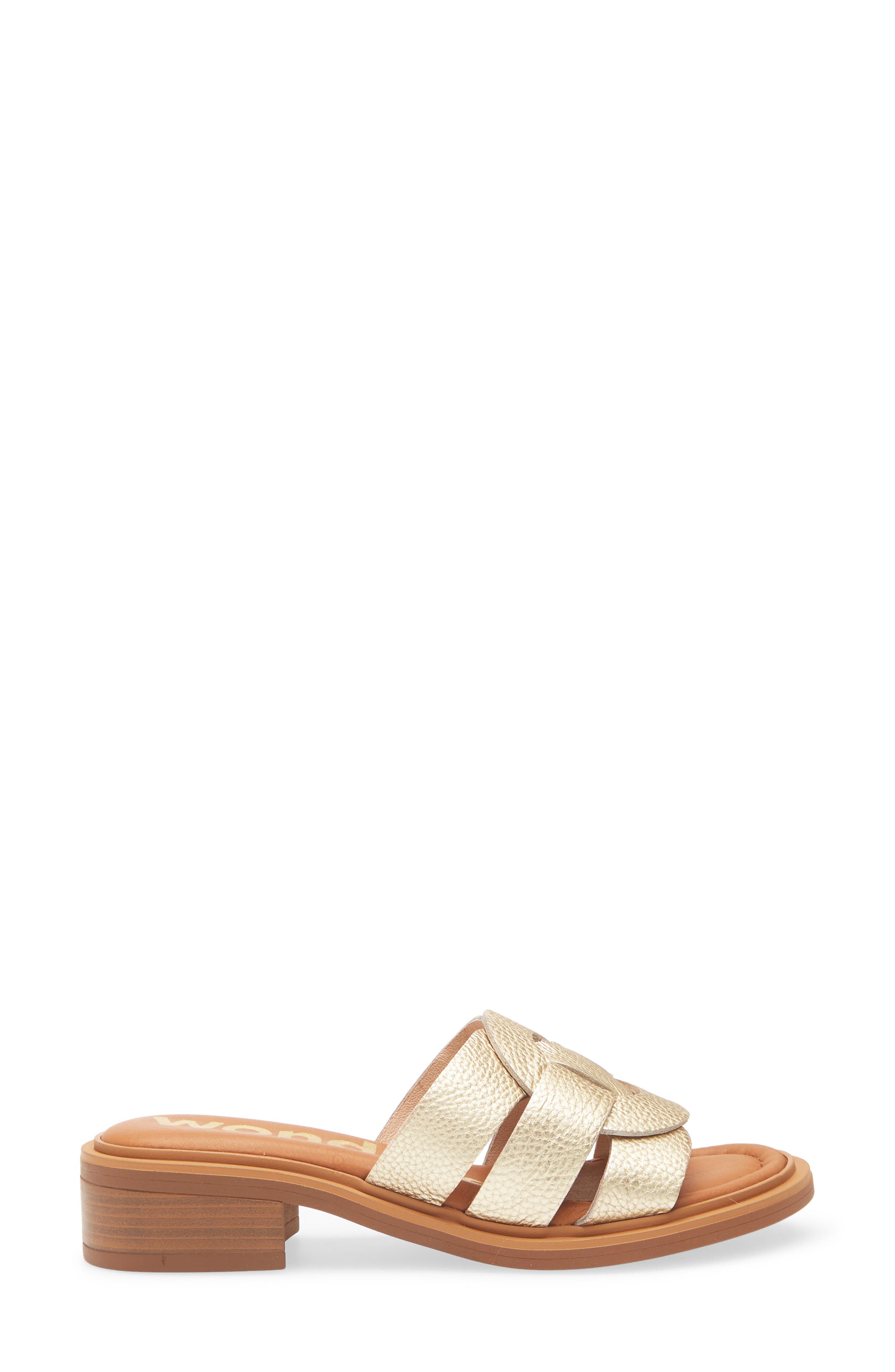 Leather Slide Sandal, Alternate, color, MAX PLATINO