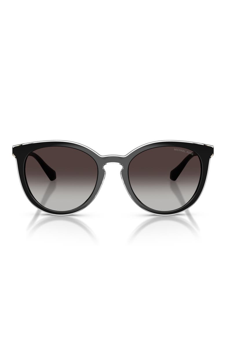 Tarifa 53mm Gradient Round Sunglasses, Main, color, BLACK / GREY GRADIENT BLACK