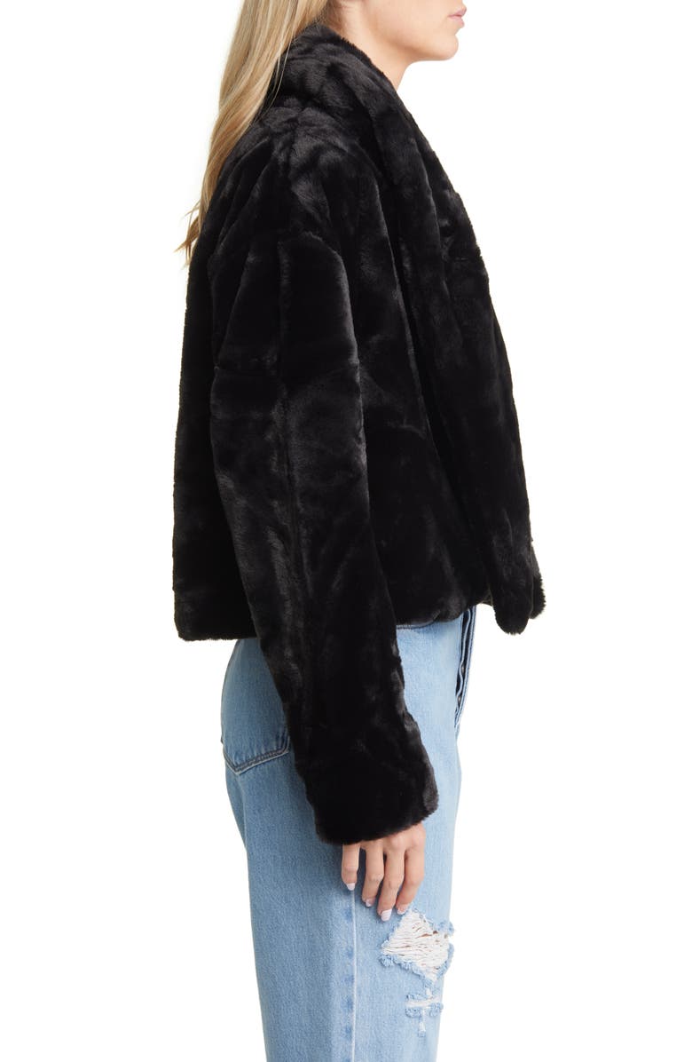 BLANKNYC Shawl Collar Faux Fur Crop Jacket, Alternate, color,