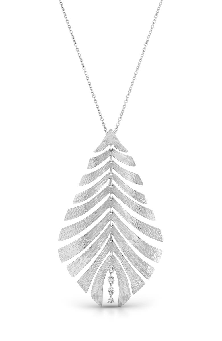 Hueb Bahia Leaf Pendant Necklace, Main, color, 