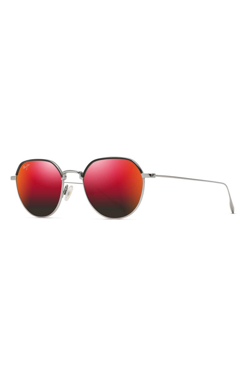 Maui Jim Island Eyes 50mm Mirrored PolarizedPlus2<sup>®</sup> Square Sunglasses, Alternate, color, 