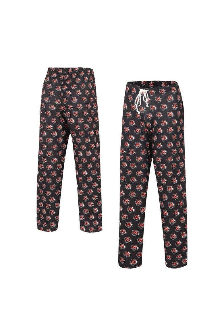 Women's Concepts Sport Black Cincinnati Bengals Gauge Allover Print Sleep Pants, Main, color, Black