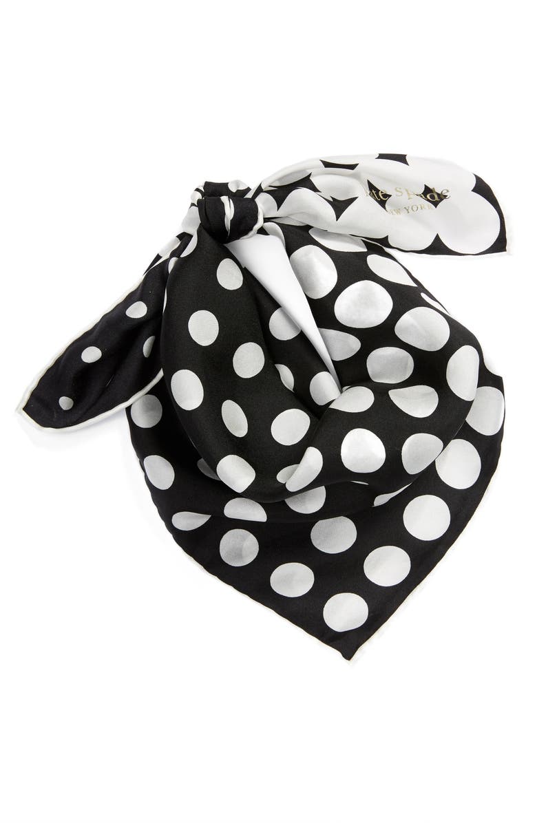 Kate Spade New York gradient dot silk scarf, Alternate, color, 