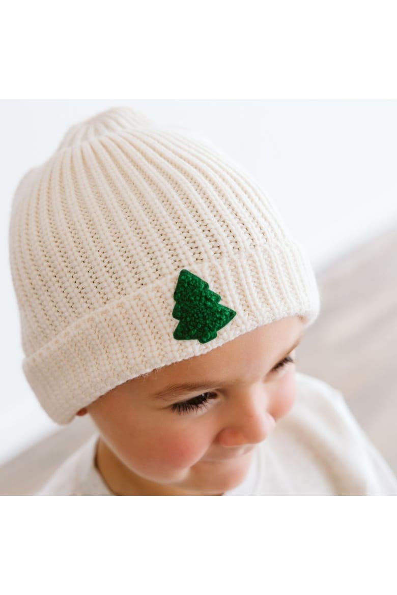 Tree Patch Christmas Beanie, Alternate, color, Natural