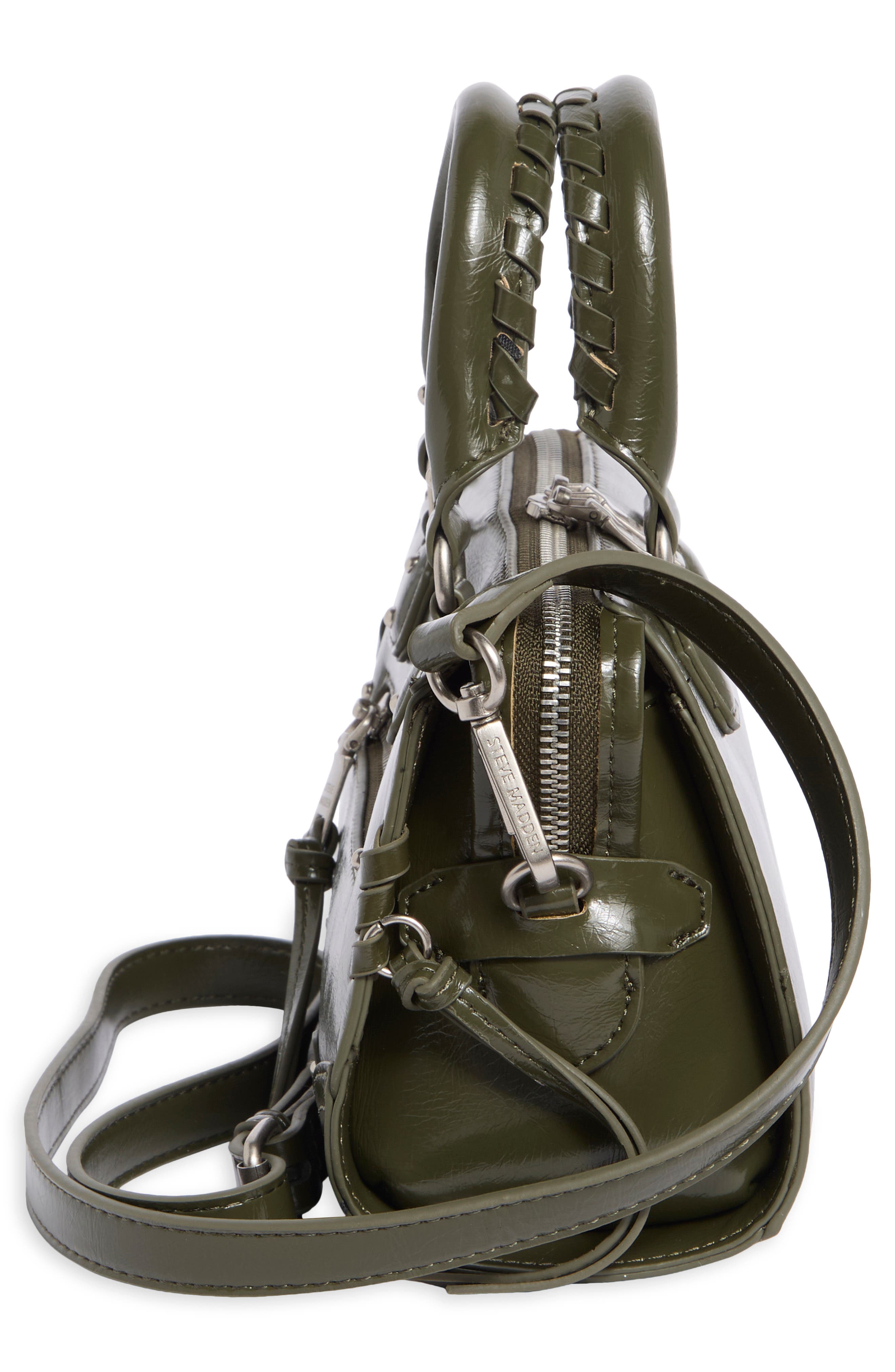 Bharp Faux Leather Crossbody Bag, Alternate, color, OLIVE GLAZED PU
