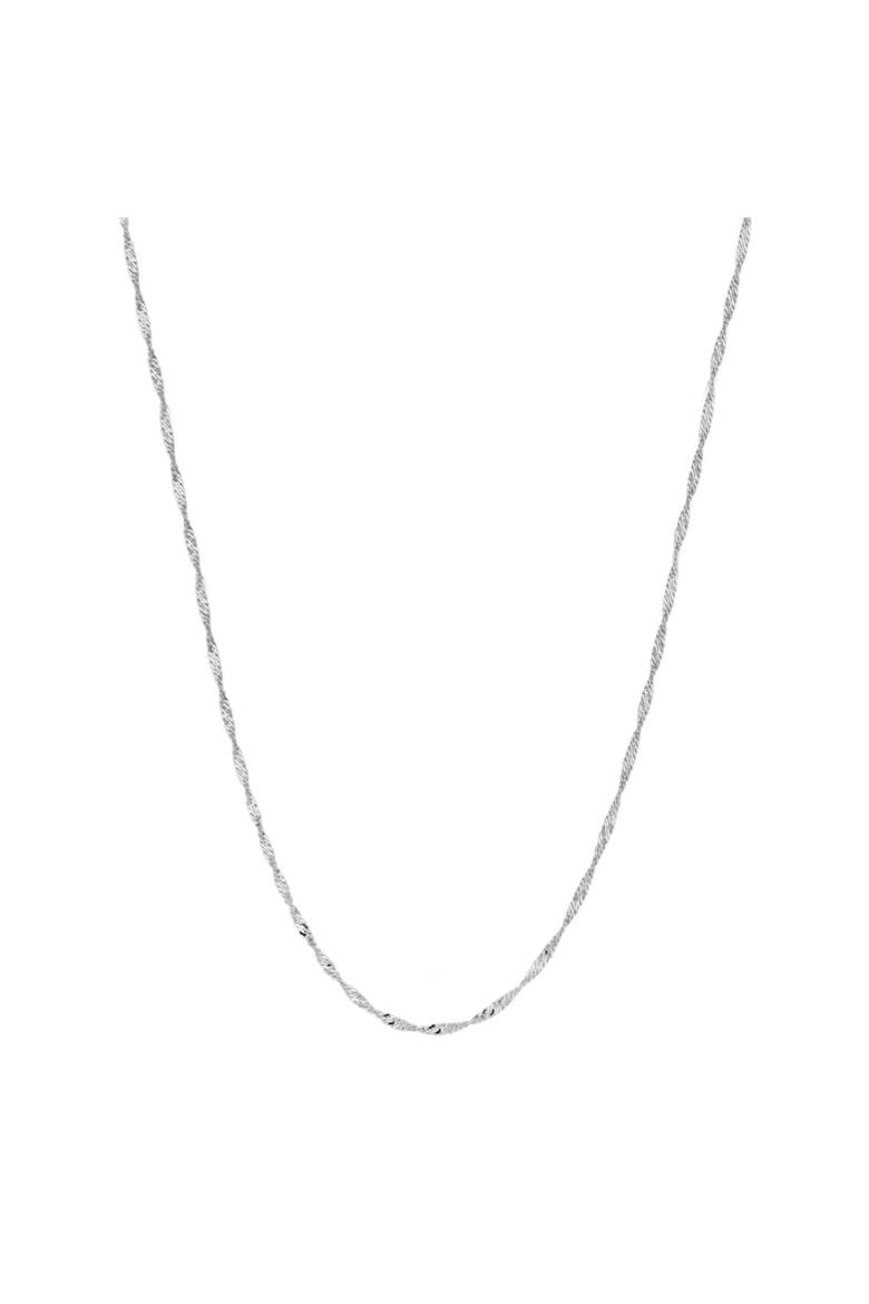 Sterling Silver Twisted Necklace, Main, color, Silver