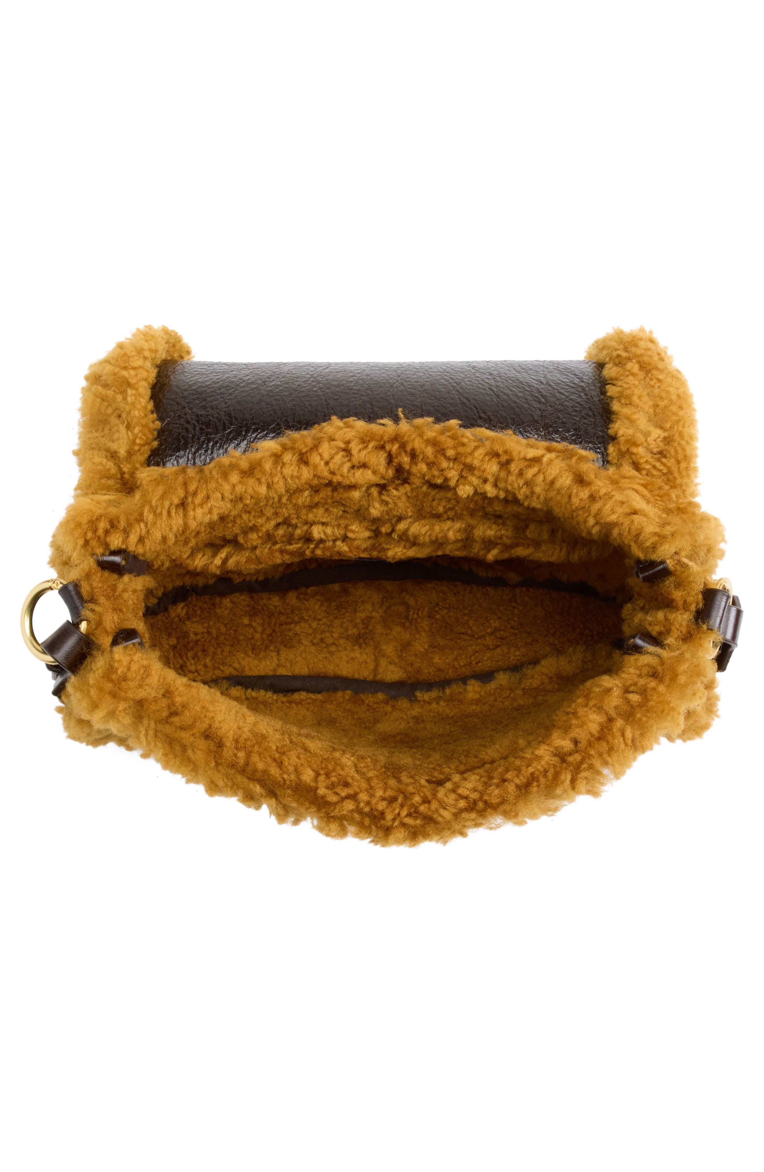 Mortimer Shearling Crossbody Bag, Alternate, color, BUTTERSCOTCH