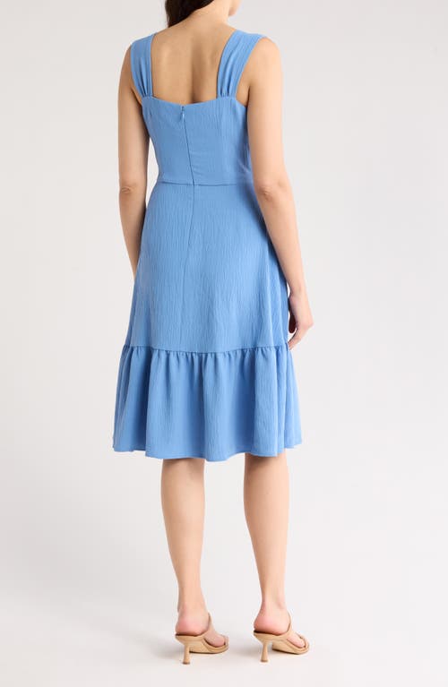 ELIZA J ELIZA J BUTTON FRONT A-LINE MIDI DRESS 