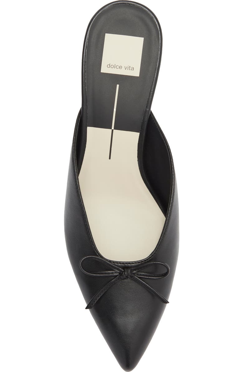 Dolce Vita Cleo Pointed Toe Kitten Heel Mule, Alternate, color, Black Leather