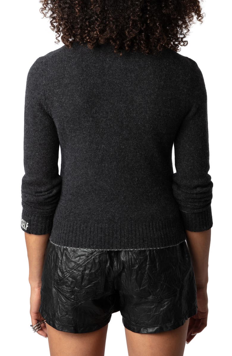 Zadig & Voltaire Voltia Cashmere Cardigan, Alternate, color, 