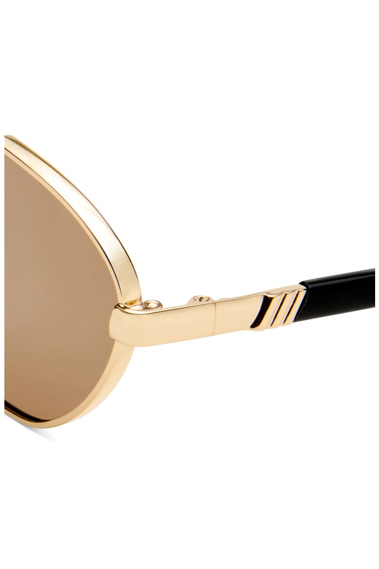 Le Bebe 58mm Oval Sunglasse, Alternate, color, GOLD / BROWN MONO