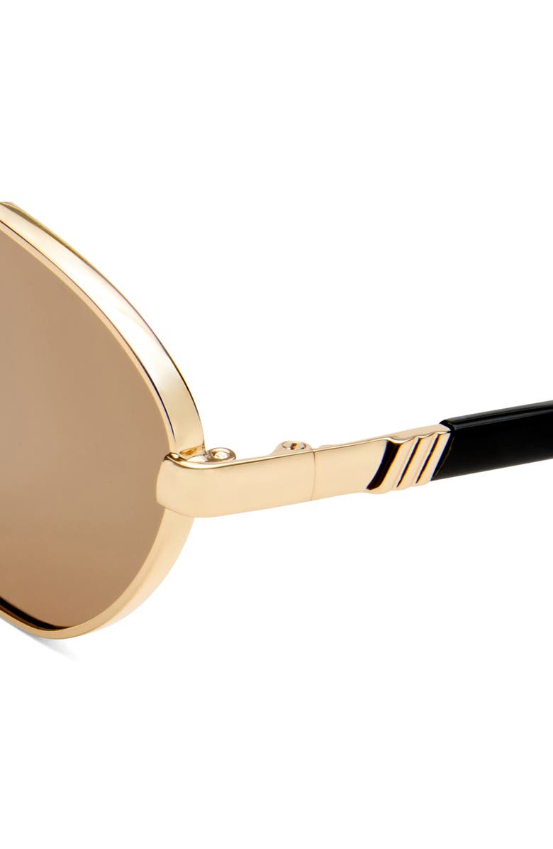 Le Specs Le Bebe 58mm Oval Sunglasse, Alternate, color, Gold / Brown Mono