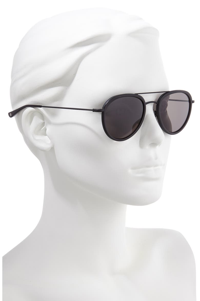 Lynch 52mm Polarized Aviator Sunglasses, Alternate, color, BLACK/ BLACK