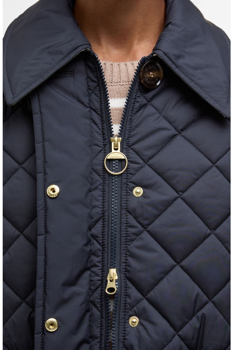 Laoise Diamond Quilted Jacket, Alternate, color, DARK NAVY/ ANCIENT POPLAR
