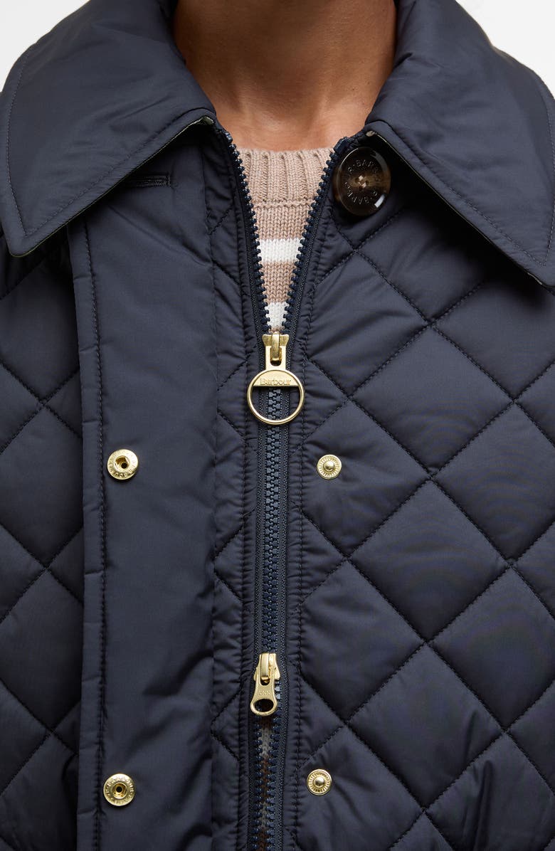 Barbour Laoise Diamond Quilted Jacket, Alternate, color, Dark Navy/ Ancient Poplar