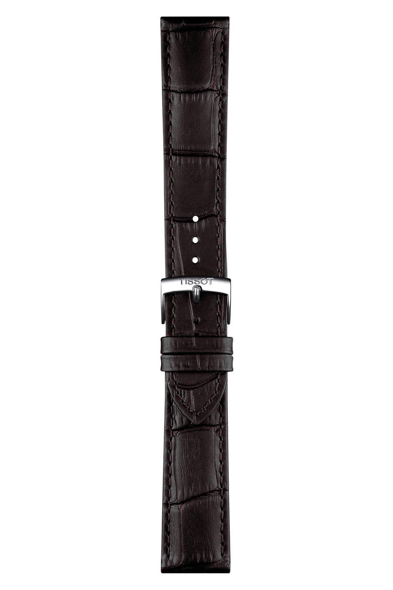 PR 100 Classic Leather Strap Watch, 40mm, Alternate, color, SILVER