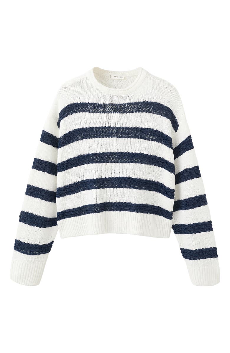 MANGO TEEN Stripe Open Stitch Sweater, Alternate, color, 