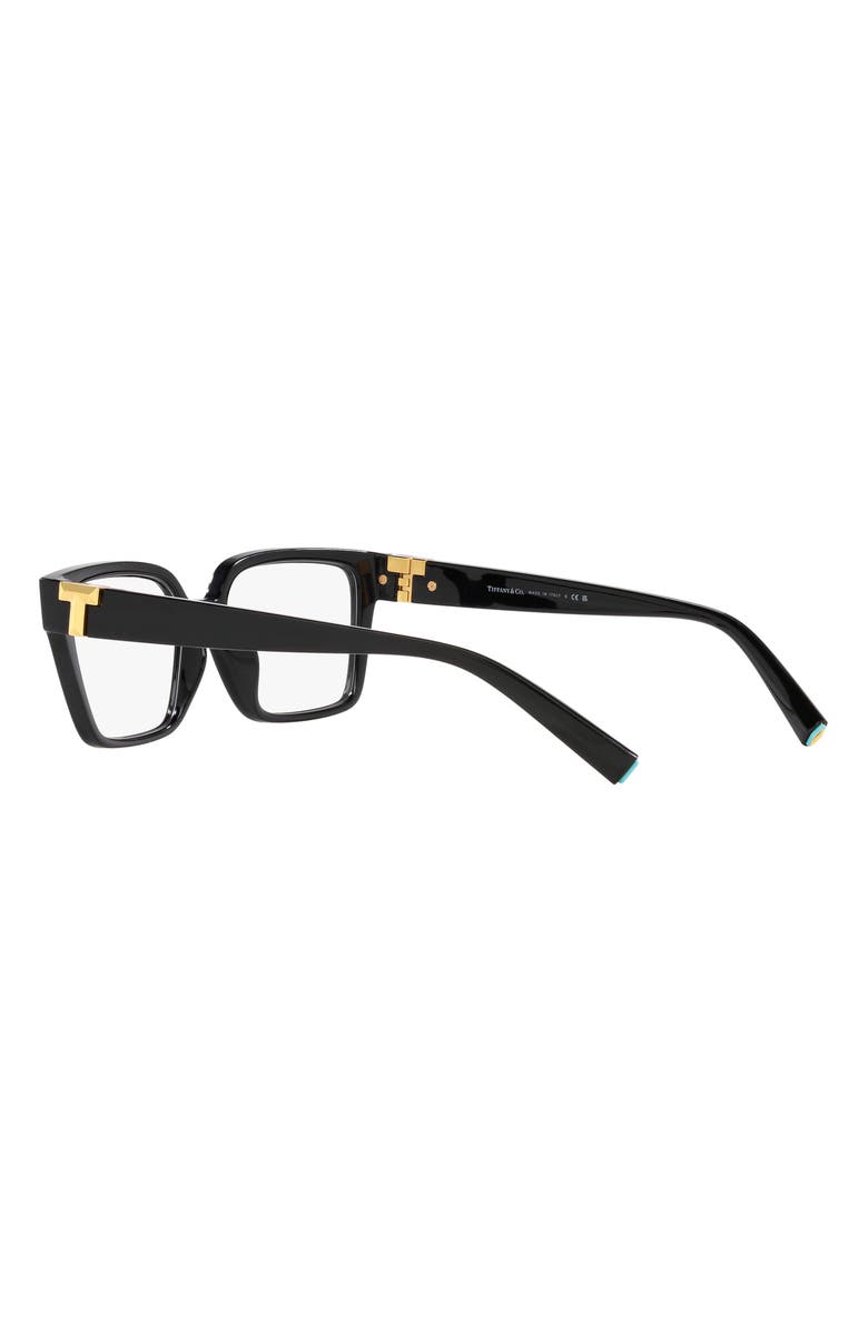 Tiffany & Co. 55mm Rectangular Optical Glasses, Alternate, color, Black