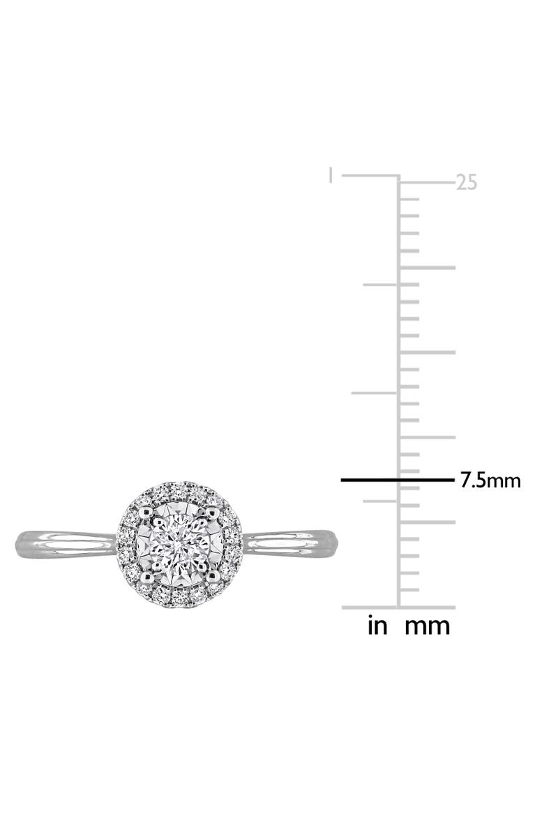 Lab-Grown Diamond Halo Ring 14k White Gold, Alternate, color, White Gold
