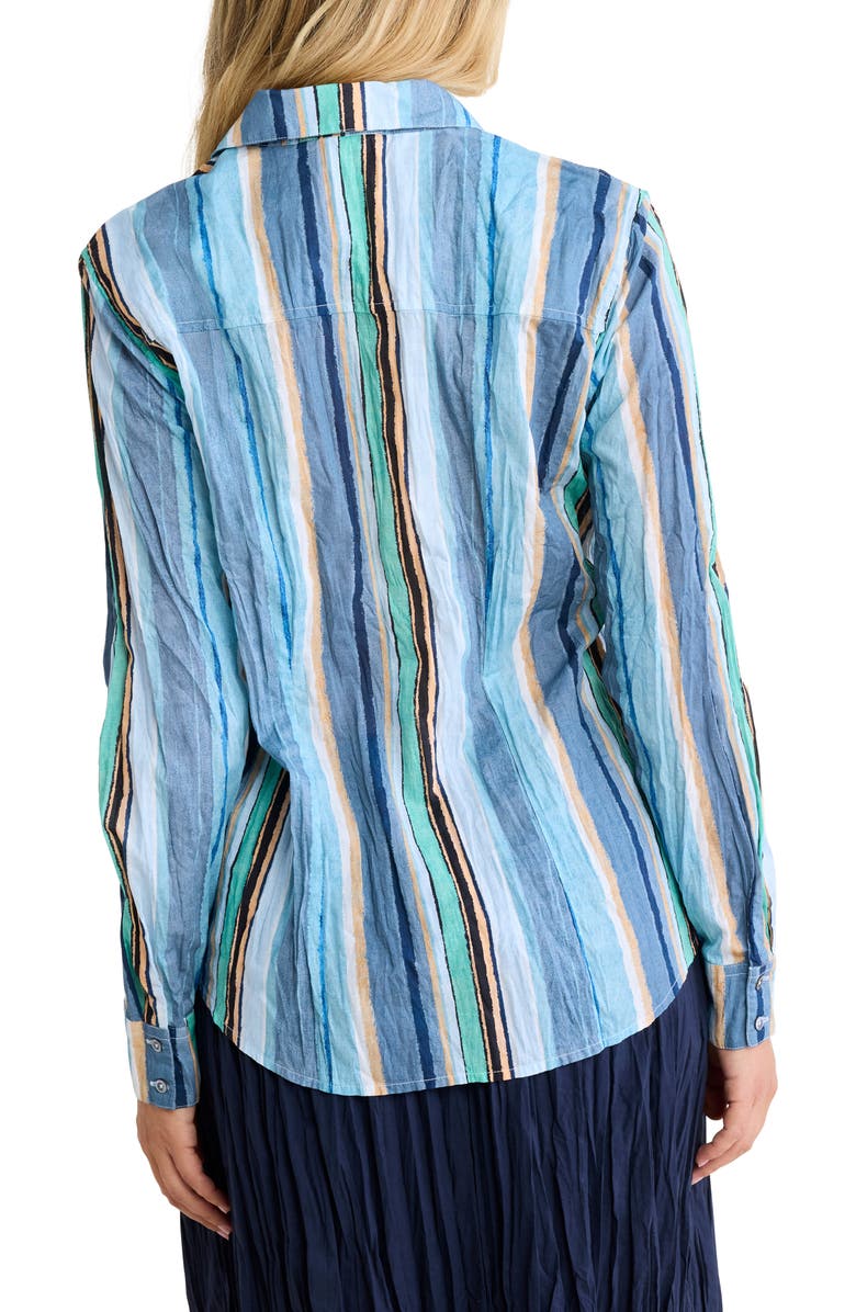 NIC+ZOE Stripe Cotton Button-Up Shirt, Alternate, color,