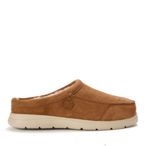 Dearfoams Lithgow Genuine Shearling Clog In Brown